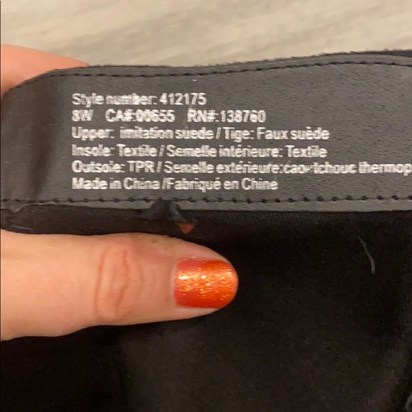 Ladies black Faux Suede boots Size 8W - Picture 6 of 8